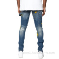 Distressed Splash Ink Skinny Jeans